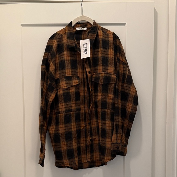 NWT 12th Tribe Plaid Button-Up Shirt - Picture 1 of 4